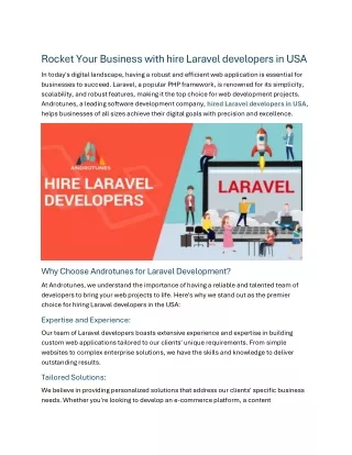 rocket your business with hire laravel developers