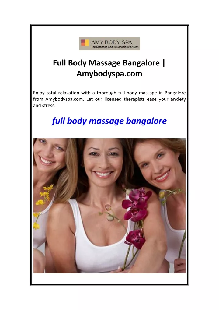 Ppt Full Body Massage Bangalore Powerpoint Presentation Id13323427 8170