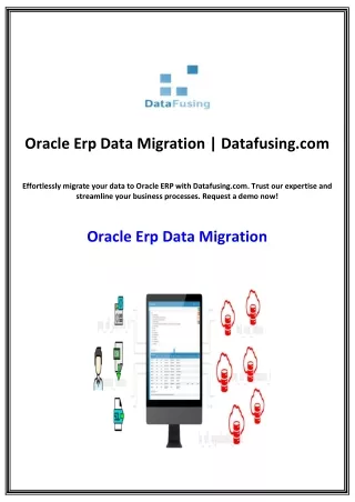 Oracle Erp Data Migration | Datafusing.com