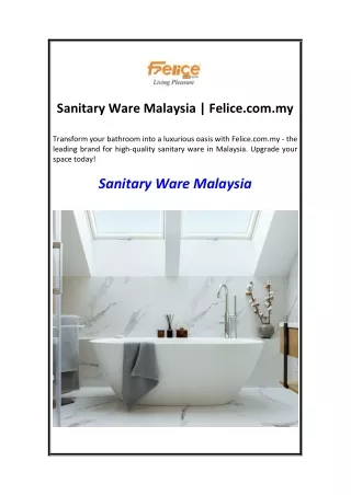 Sanitary Ware Malaysia  Felice.com.my