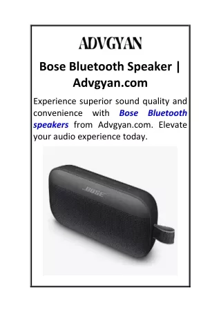 bose bluetooth speaker advgyan com