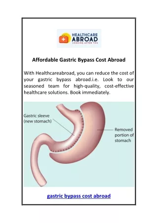 Affordable Gastric Bypass Cost Abroad