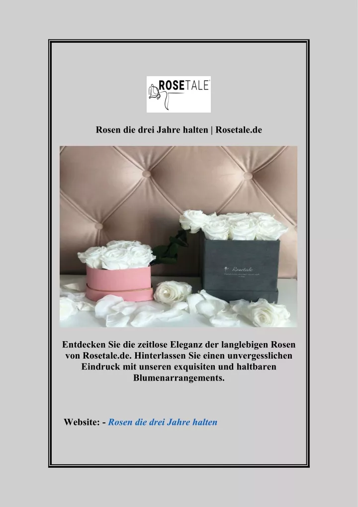 rosen die drei jahre halten rosetale de