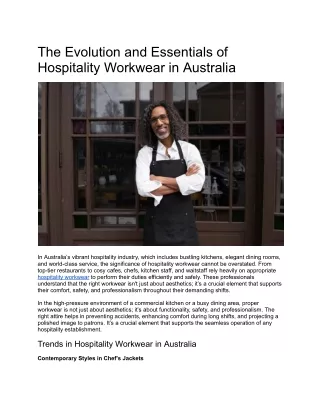 The Evolution and Essentials of Hospitality Workwear in Australia