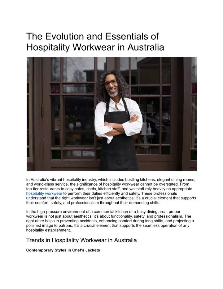 the evolution and essentials of hospitality