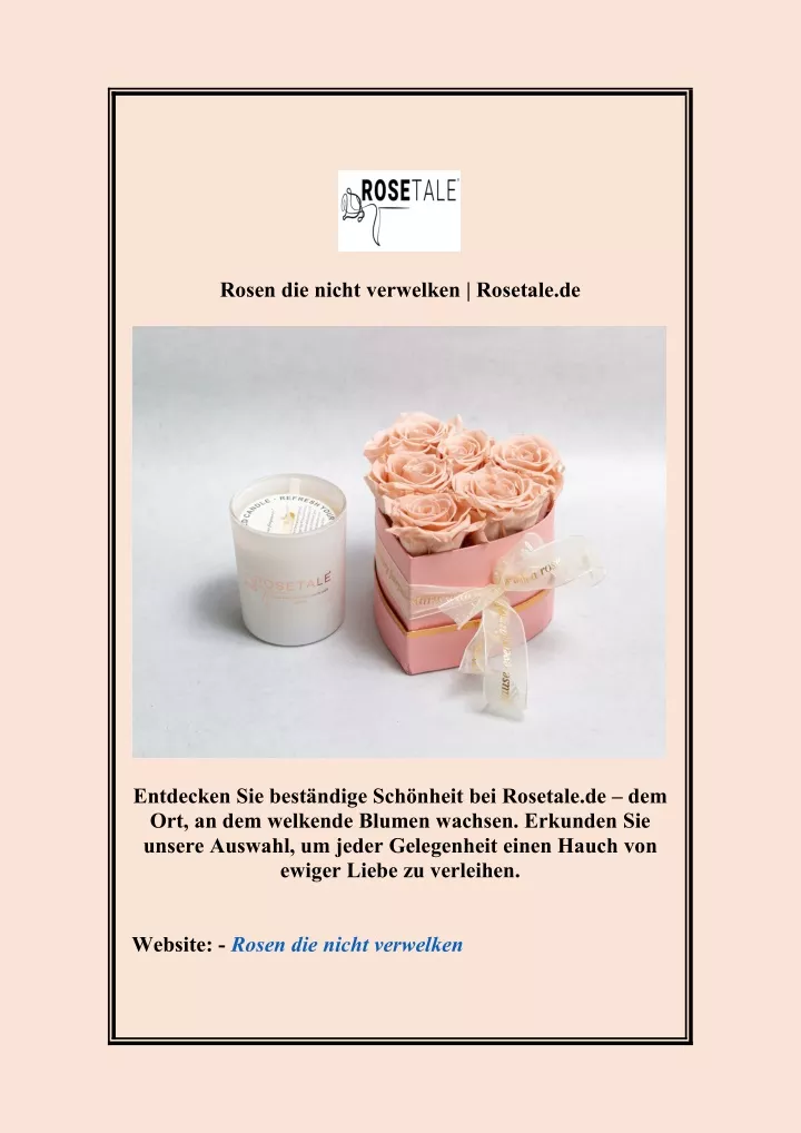 rosen die nicht verwelken rosetale de