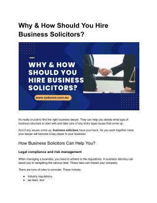 Why & How Should You Hire Business Solicitors.docx