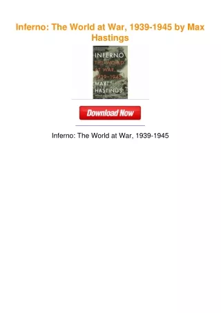 Inferno: The World at War, 1939-1945 by Max Hastings