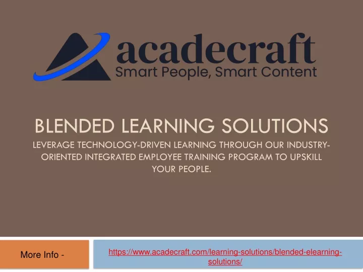 blended learning solutions leverage technology