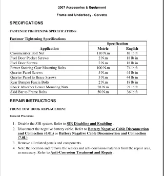 2008 CHEVROLET CORVETTE Service Repair Manual