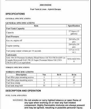 2008 FORD ESCAPE HYBRID Service Repair Manual