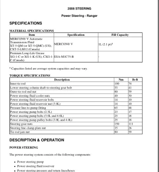 2008 FORD RANGER Service Repair Manual