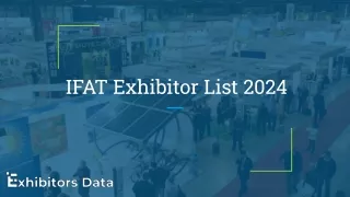 ifat exhibitor list 2024