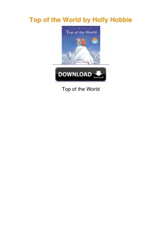 Top of the World by Holly Hobbie