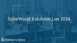 suiteworld exhibitor list 2024