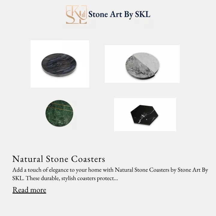 natural stone coasters add a touch of elegance