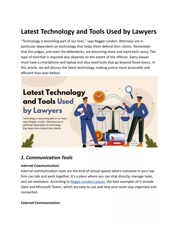 latest technology and tools used by lawyers