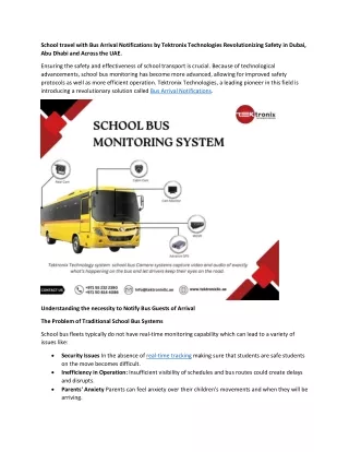 Enhancing School Transportation with Bus Arrival Notifications.