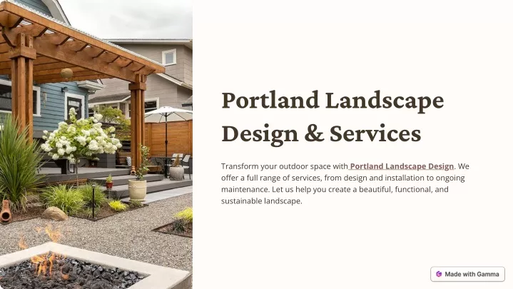 portland landscape design services