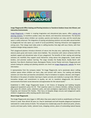 image playgrounds offers seating and planting