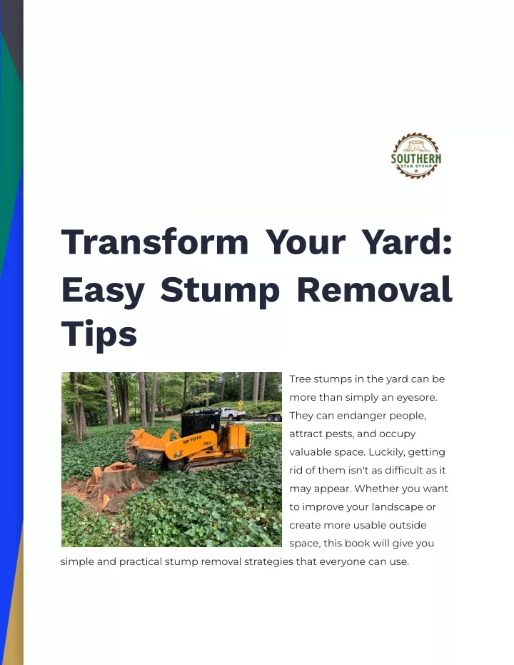 transform your yard easy stump removal tips