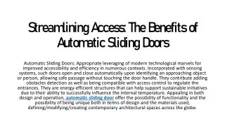 automatic sliding door