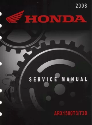 2008 Honda ARX1500T3 T3D Aquatrax Service Repair Manual