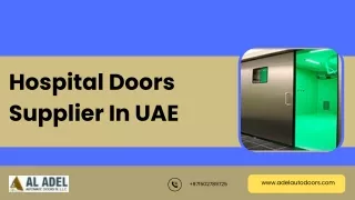 Hospital Doors Supplier In UAEpdf