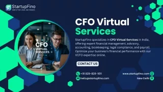 CFO Virtual Services  Virtual CFO for Startups StartupFino
