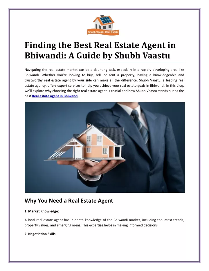 finding the best real estate agent in bhiwandi