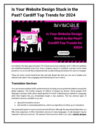 Is Your Website Design Stuck in the Past? Cardiff Top Trends for 2024