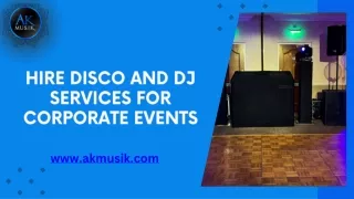 Hire a DJ For Corporate Event|DJ Services Available In London