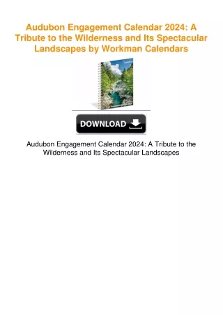 Audubon Engagement Calendar 2024: A Tribute to the Wilderness and Its