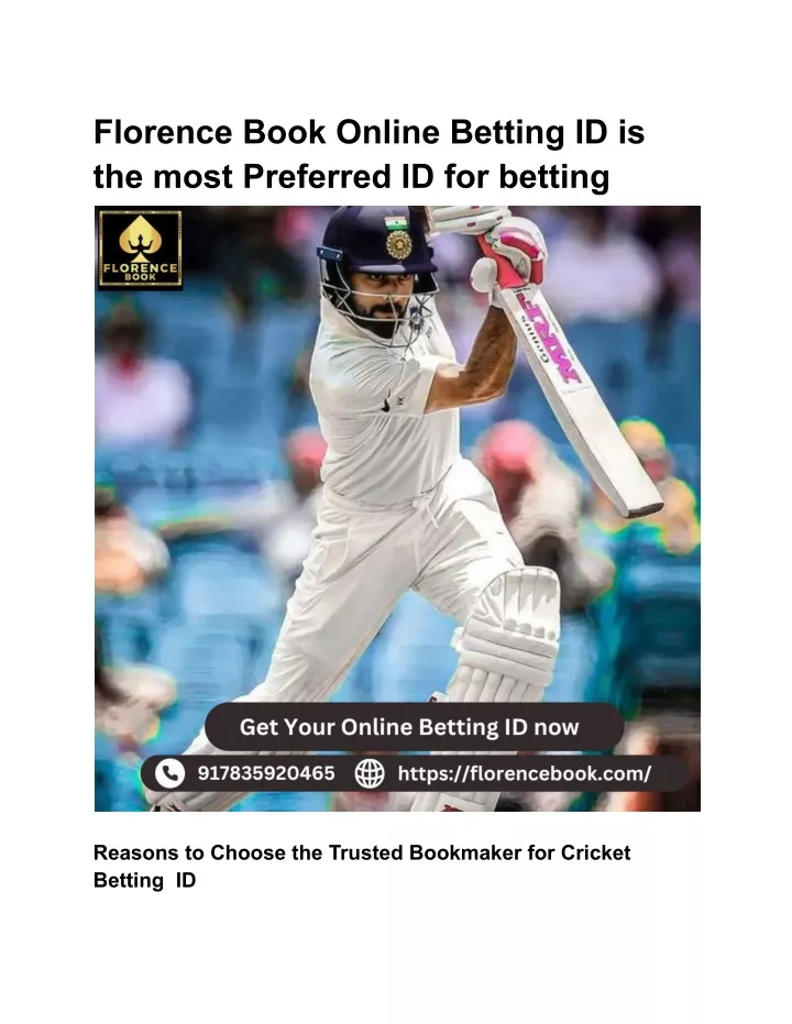 florence book online betting id is the most