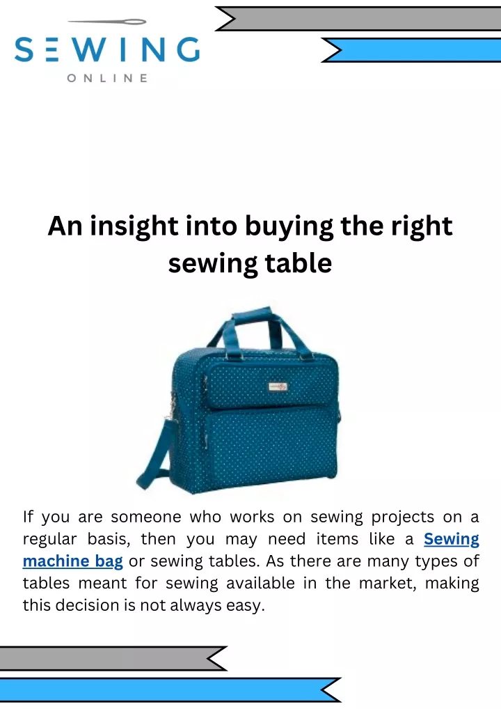 an insight into buying the right sewing table