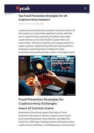 Top Fraud Prevention Strategies for UK Cryptocurrency Investors