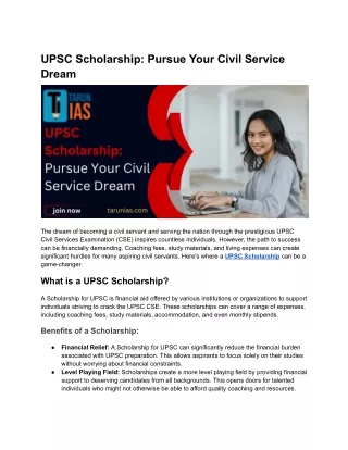 UPSC Scholarship_ Pursue Your Civil Service Dream