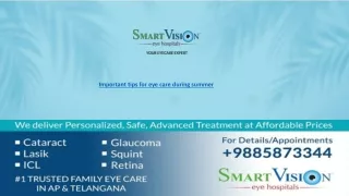 some tips for eye care in summer