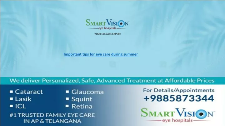 important tips for eye care during summer