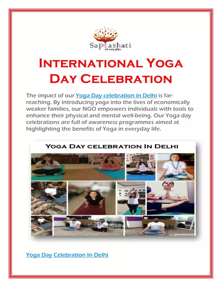 international yoga day celebration