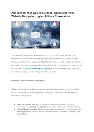 A_B Testing Your Way to Success_ Optimizing Your Website Design for Higher Affiliate Conversions
