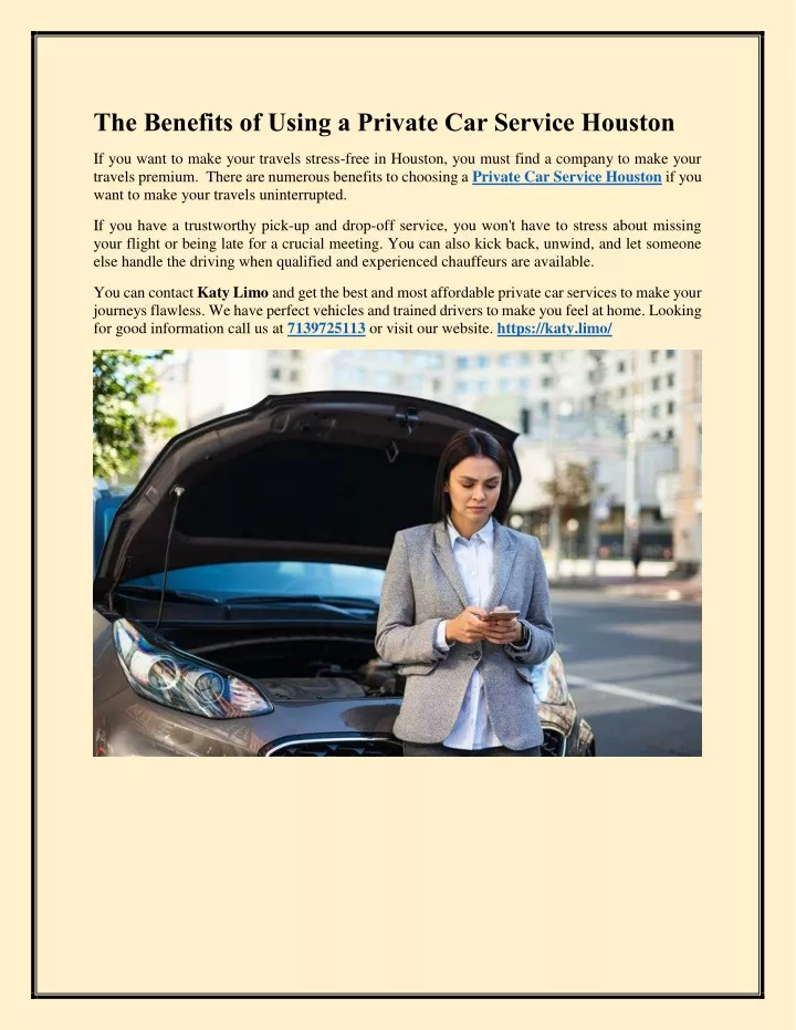 the benefits of using a private car service