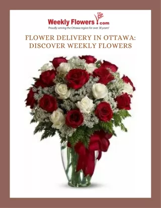 Fresh Blooms Delivered to Your Doorstep in Ottawa