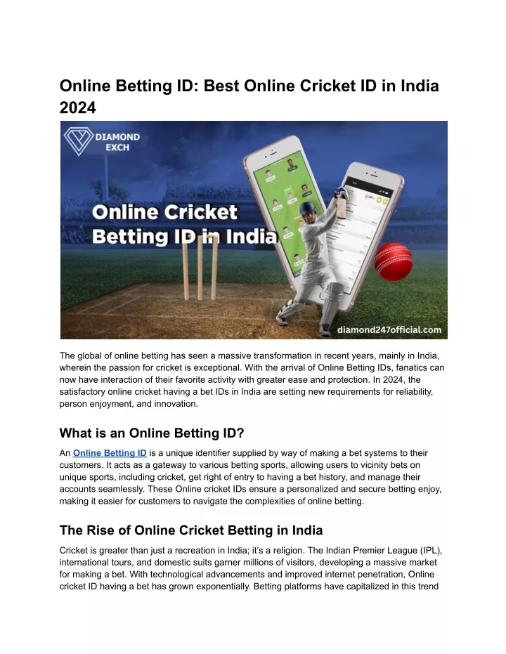 online betting id best online cricket id in india