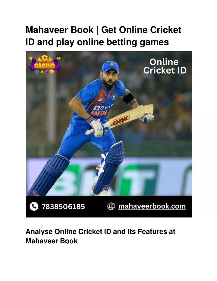 mahaveer book get online cricket id and play online betting games