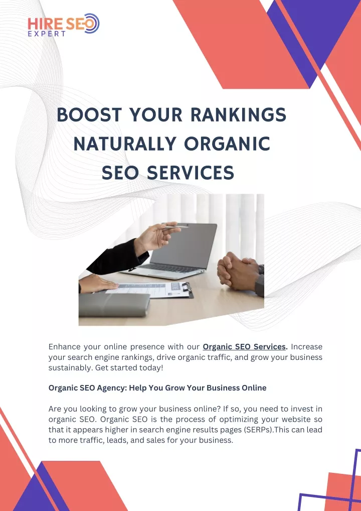 boost your rankings naturally organic seo services