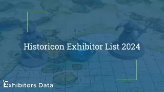 Historicon Exhibitor List 2024