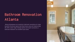 Bathroom Renovation Atlanta