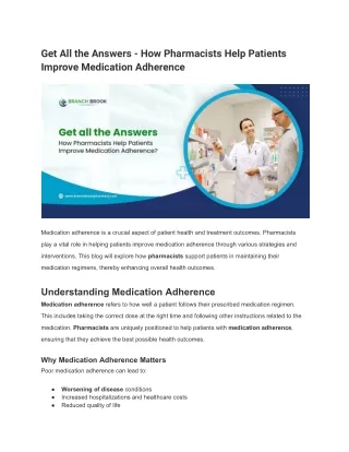 get all the answers how pharmacists help patients