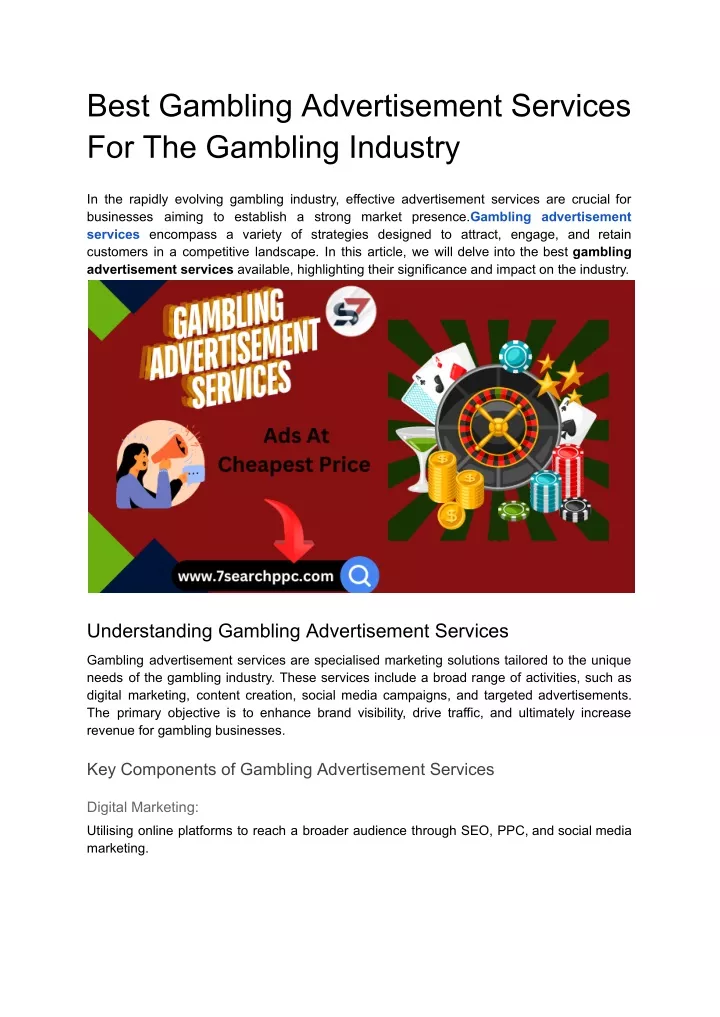 best gambling advertisement services